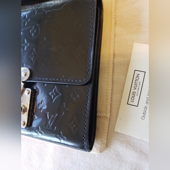 RARE Authentic Louis Vuitton Anouchka Monogram Textured Leather Wallet - Picture 10 of 13